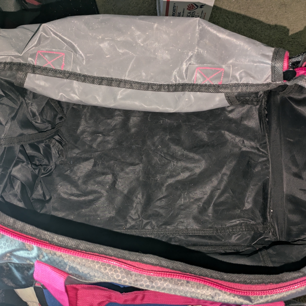 Protege Gray and Pink Duffel Bag - Picture 9 of 9